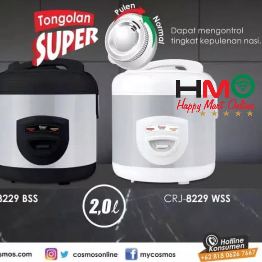 ❅ Magic Com Cosmos Rice Cooker Cosmos CRJ-8229 BSS/WSS CRJ8229 CRJ 8229 ֍