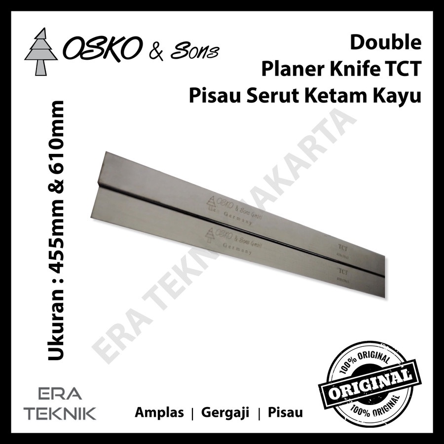 4 pcs osko Double Planer Knife TCT 455 - 610mm Pisau Serut Ketam