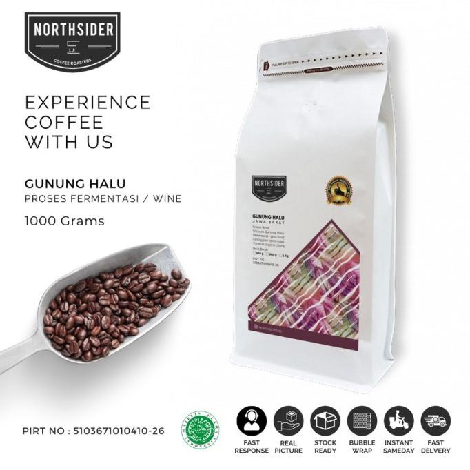 

JH968 BIJI KOPI ARABIKA GUNUNG HALU WINE - 1KG NORTHSIDER COFFEE FBFG63546