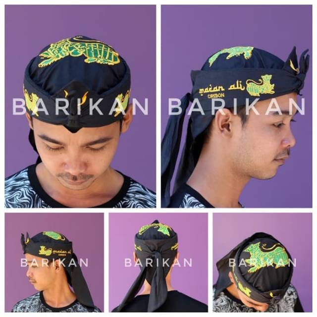 Blangkon Sundan Bordir Macan Ali - Laskar Macan Ali Lambang Kerajaan Cirebon