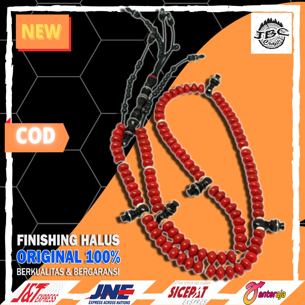 tasbih tijani yuser black kombinasi batu marjan