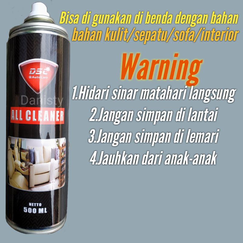 All clear foam ajaib pembersih noda kuning DSC jumbo 500 ml  gratis kain micro pembersih interior