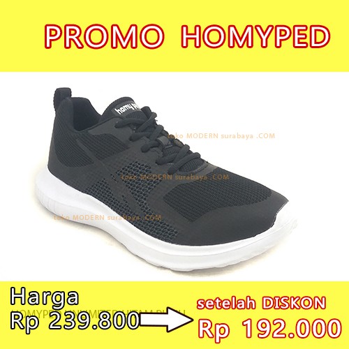 HOMYPED UNLIMITED HITAM MERAH sepatu pria sepatu casual sneakers