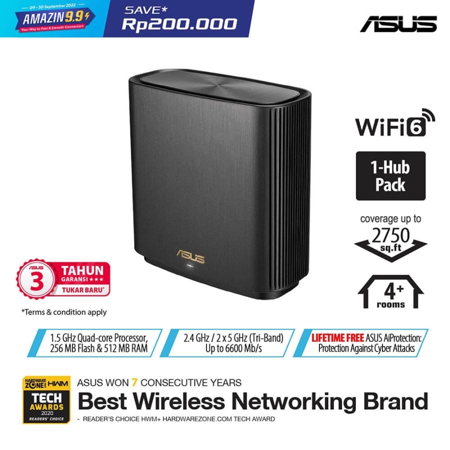 ASUS ZenWiFi AX XT8 Black AX6600