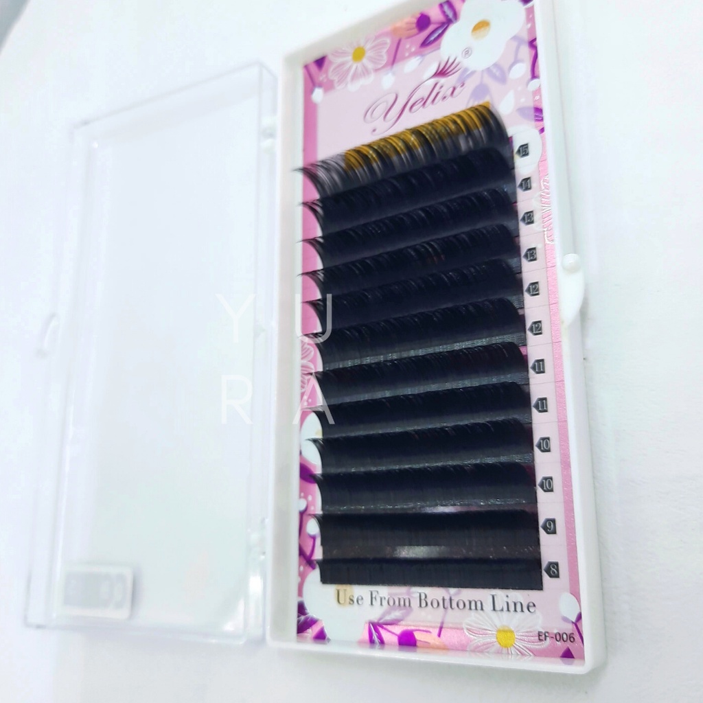 Yelix Black Ellipse Eyelash Extension Bulu Mata Palsu premium