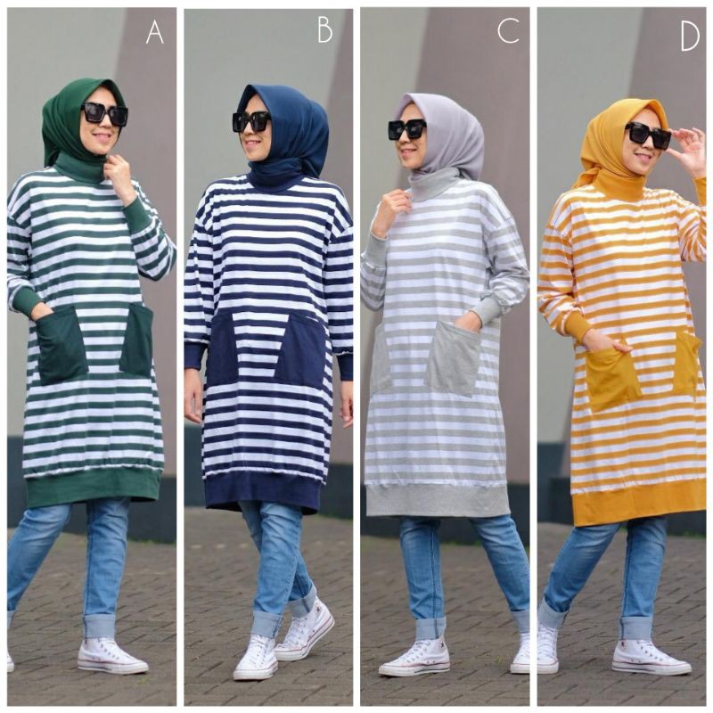 long tunik//tunik wanita terbaru//long tunik terbaru//tunik salur terbaru Bae tunik by inji