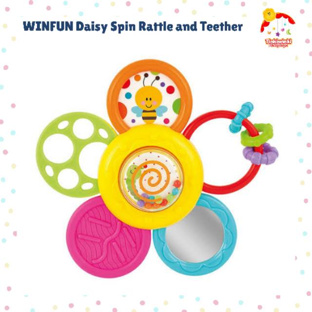 Winfun Daisy Spin Rattle and Teether