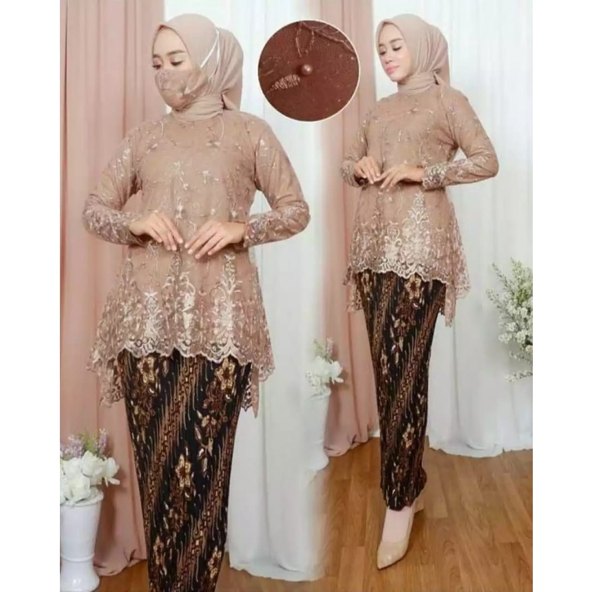 SET KEBAYA MIKHA TILLE MODERN / KEBAYA RINJANI FREE MASKER / KEBAYA TRADISIONAL / KEBAYA WISUDA/ KEB
