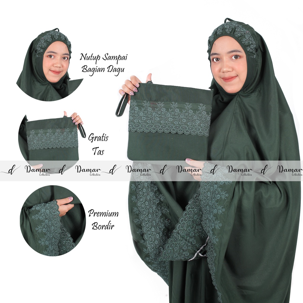 Mukena Khadijah Dewasa Gratis Tas Cantik Mukena Murah Mukena Dewasa Khadijah Jumbo Bordir Bahan Katun Mikro Premium Ori