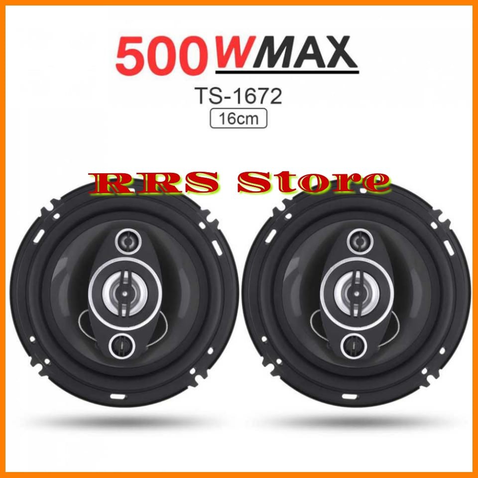 RRS STORE PCINENER Speaker Subwoofer Mobil 6 Inch Hi Fi 500W 2PCS - TS-1672 SEPIKER SALON 6 INC MOBIL SUPER BASS MANTAP