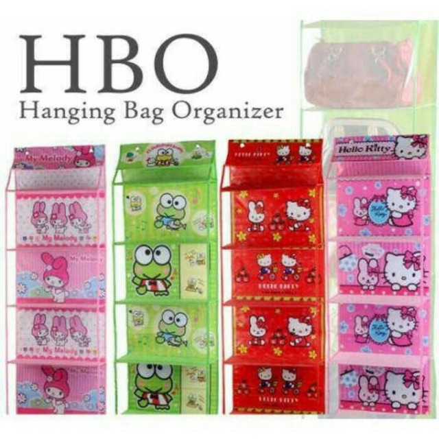 Rak tas gantung resleting HBO Hanging Bag Organizer ready stock