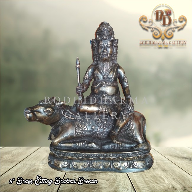 Jual Patung Rupang Arca Dewa Brahma Brass Sitting Brahma Bronze 8 Inch