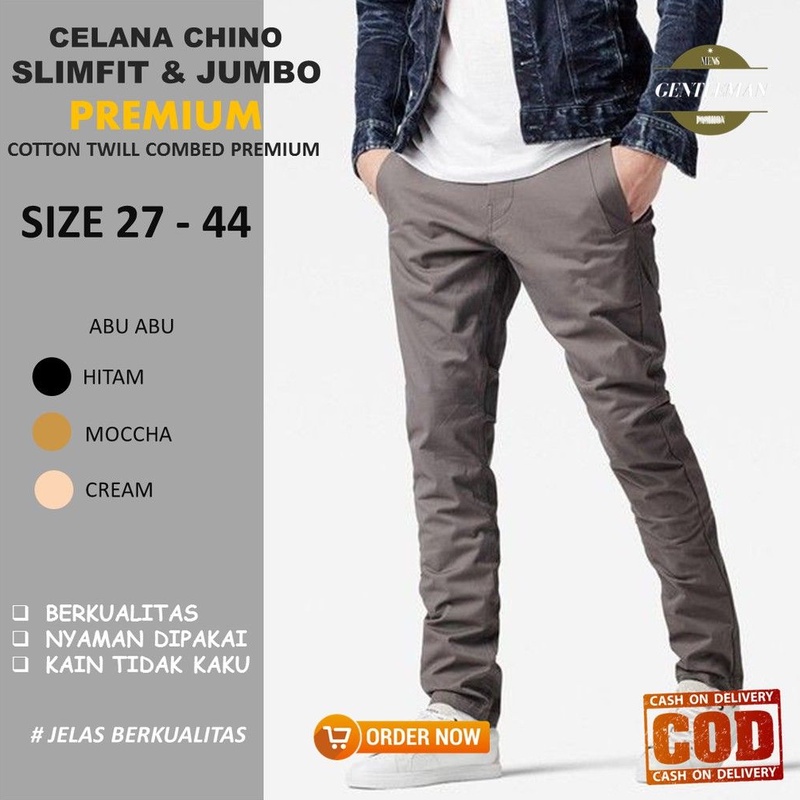 Celana Panjang Chino Cowok Pria Laki Laki Levis Slimfit Jumbo Big Size Premium