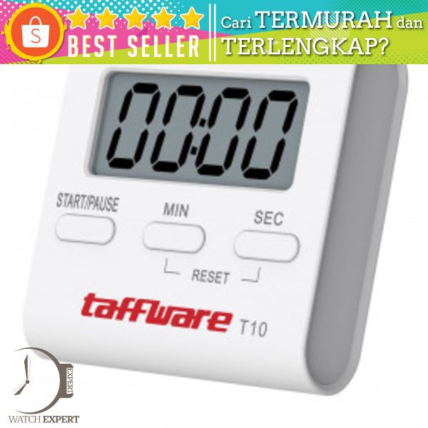 Taffware Timer Masak Dapur Countdown Digital Alarm Clock - T10 - White