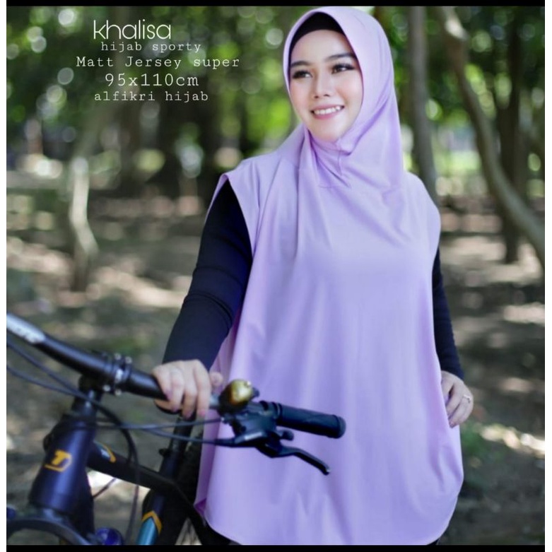 Hijab Sporty Jilbab Olahraga Khalisa Bergo Sporty Jersey Premium-4