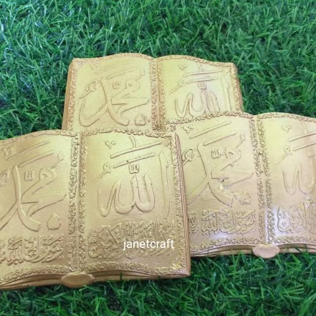 Resin kitab kaligrafi bahan kerajinan mahar.