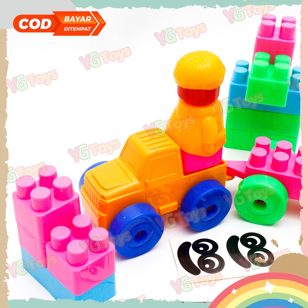 YGtoys Mainan Anak Balok Susun Ukuran Besar Building Block Blocks Blok Puzzle Mainan Edukatif