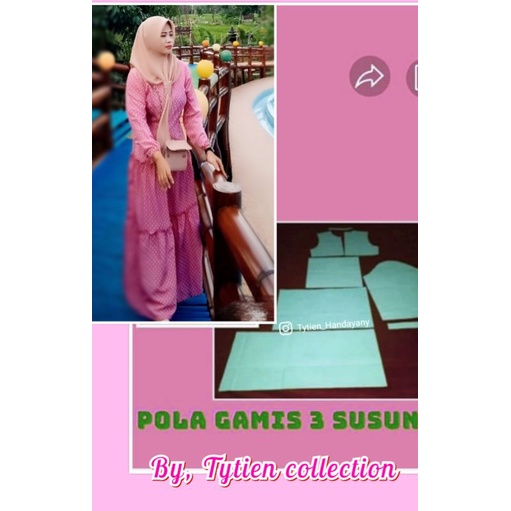 pola gamis susun 3