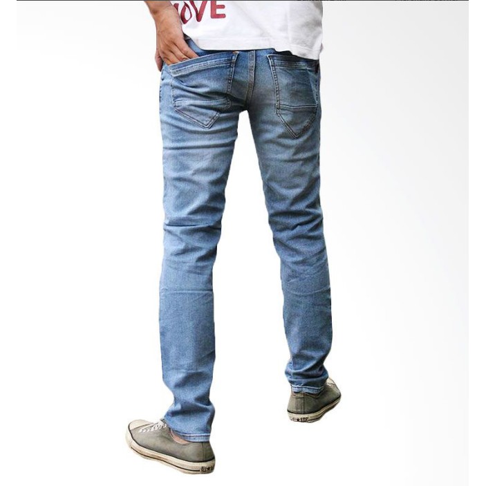 NEW ORIGINAL Celana Panjang Jeans Pria ICE BLUE / Jeans Pensil Slim Fit / /Jeans 007