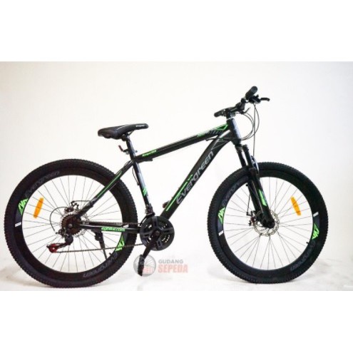 Khusus Exspedisi Sepeda Gunung MTB Evergreen Ranger 575 dan type 585 bisa roadbike 2021 27,5 inch ready stock limited-585 Black Green