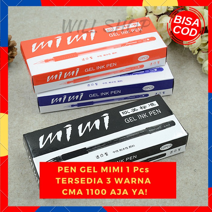 

1 PCS PEN TINTA GEL MIMI MURAH GROSIR BERKUALITAS PULPEN BOLPEN HITAM BIRU MERAH