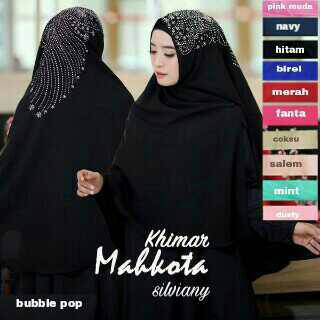 khimar mahkota silviany hijab syari jumbo instan pesta