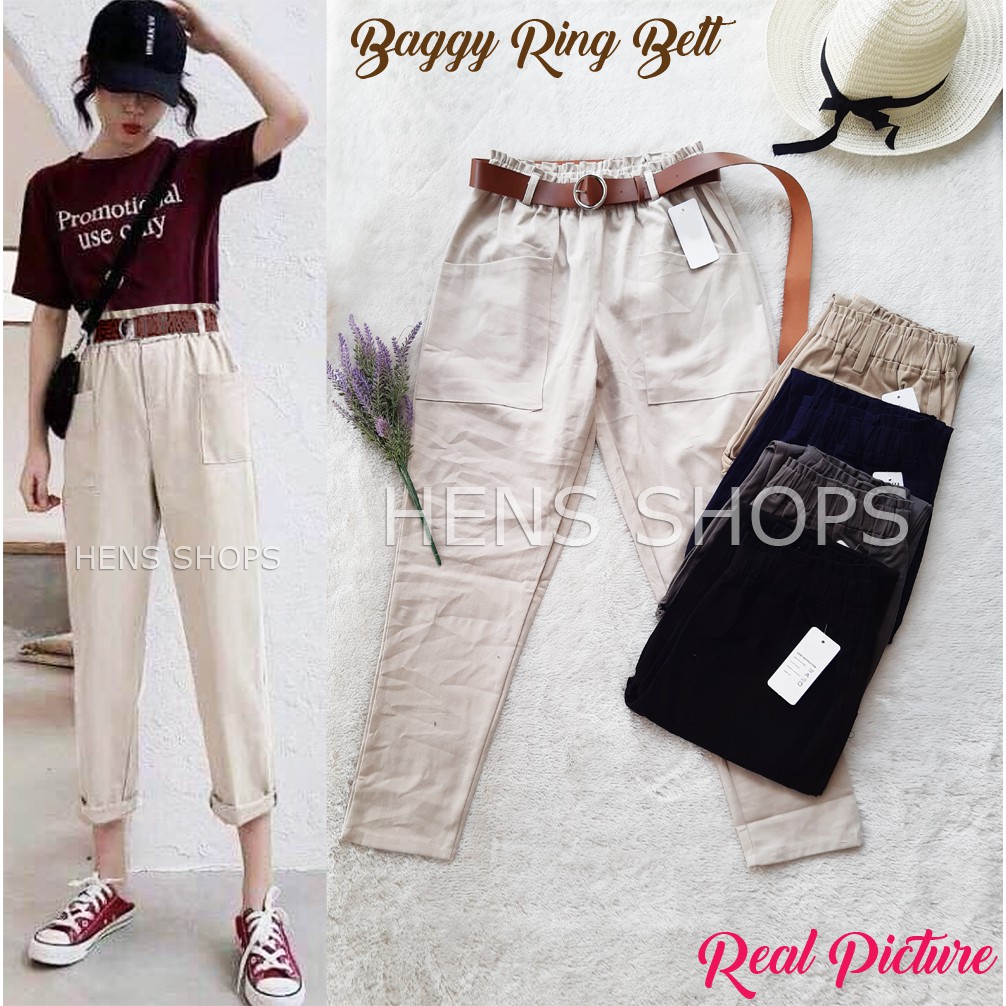 BAGGY PANTS RING BELT TWILL STANDART XL