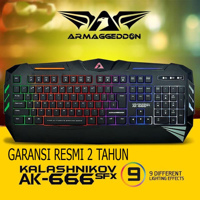 PROMO KEYBOARD GAMING GARANSI 2 TAHUN ARMAGEDON AK666FX GAMING KEYBOARD