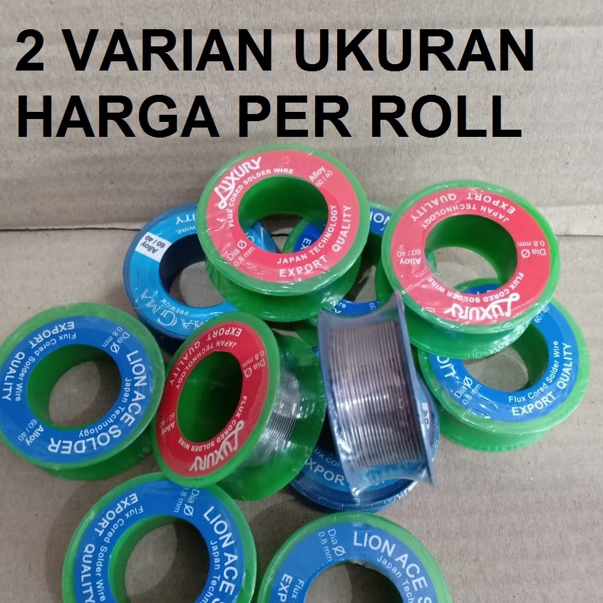 Timah Solder Per 1 Roll (Varian 2 meter - 5 meter dan 10 Meter)