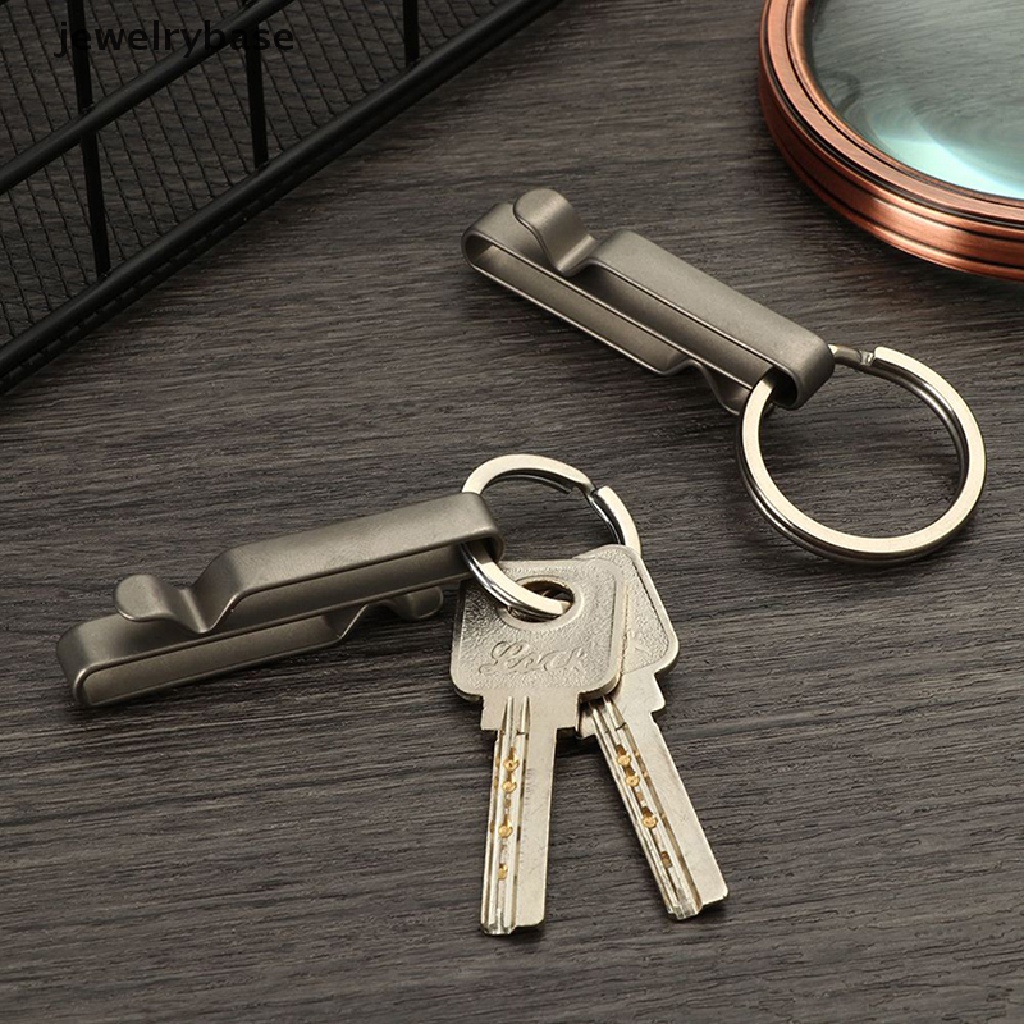 (jewelrybase) Gantungan Kunci Klip Ikat Pinggang Bahan Titanium Alloy Untuk Hiking