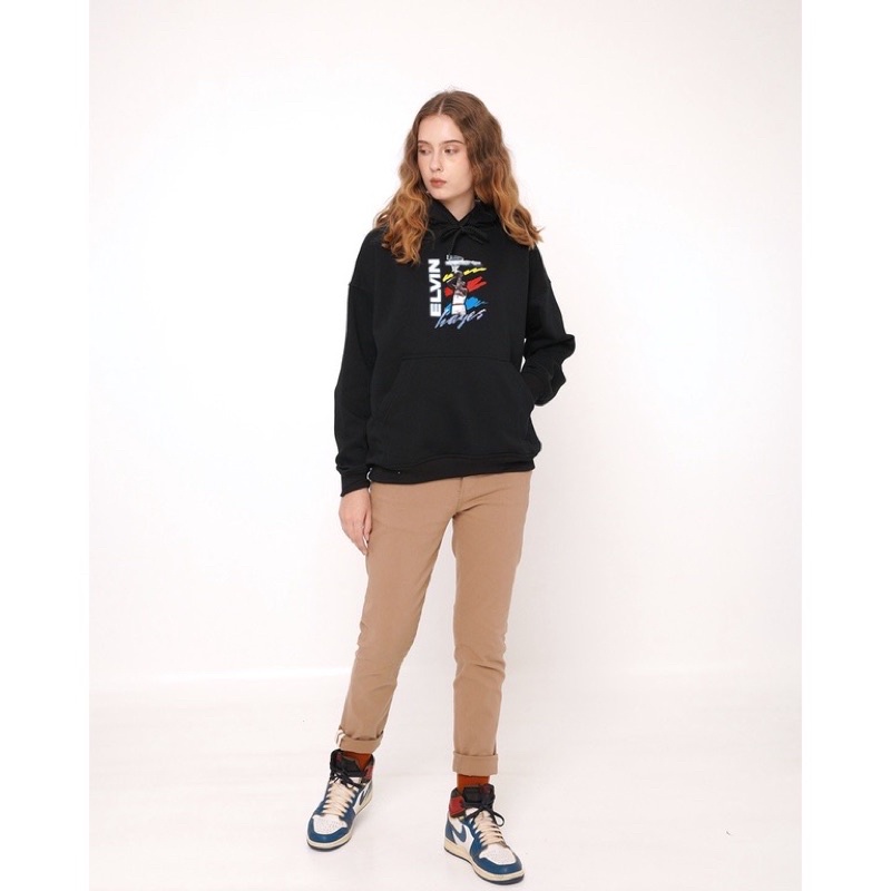 Hoodie Pria/Wanita Erigo Hoodie Alvin Black ORIGINAL TERMURAH