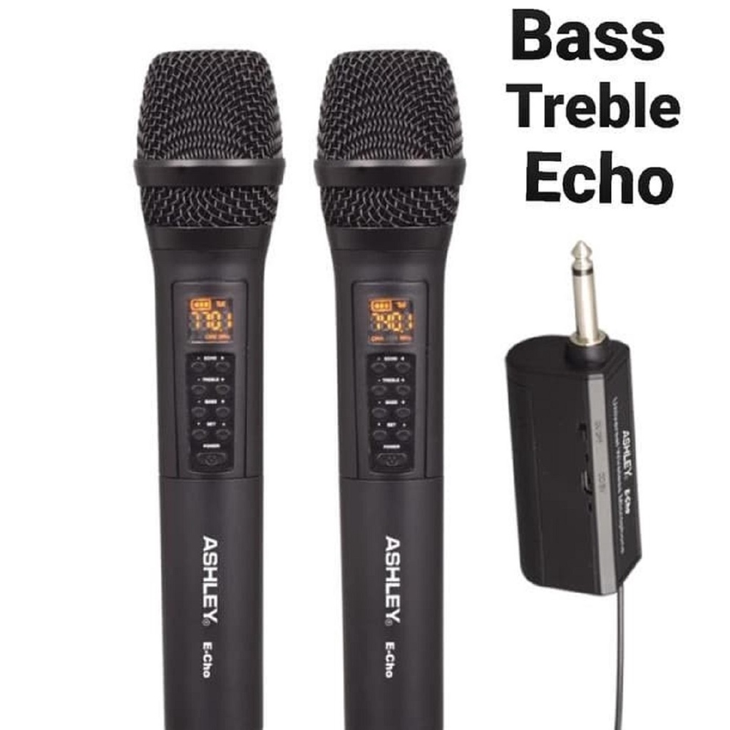Mic Wireless Isi 2 Mic Ashley E-cho Ada bass treble + Efek Echo
