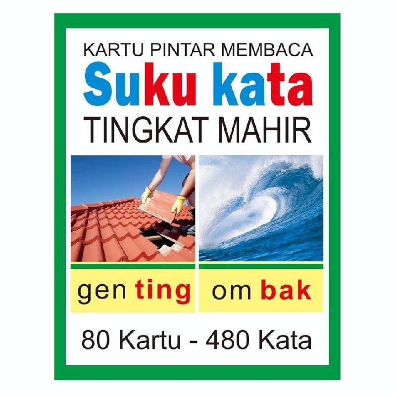 Kartu Pintar Suku Kata Tingkat Mahir Flash Card