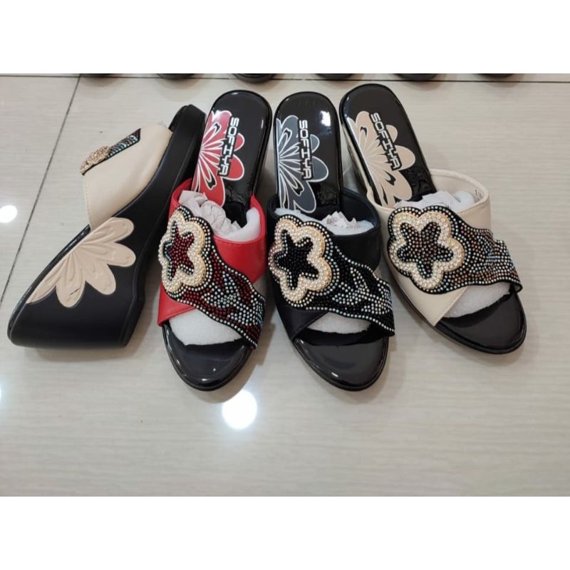 SANDAL WEDGES SOFIA IMPORT WANITA TERBARU