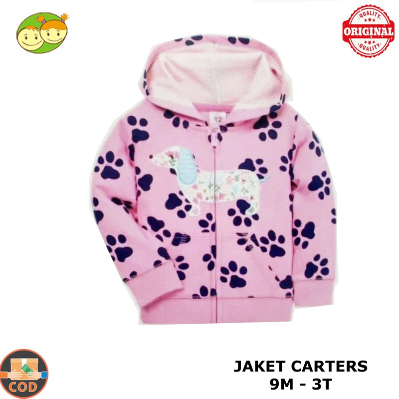 Carters Jaket Bayi 1-3 Tahun - Jaket Anak Perempuan Pink Paw
