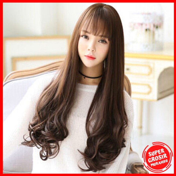 Wig Rambut Palsu Model Wavy Rambut Palsu 65 cm