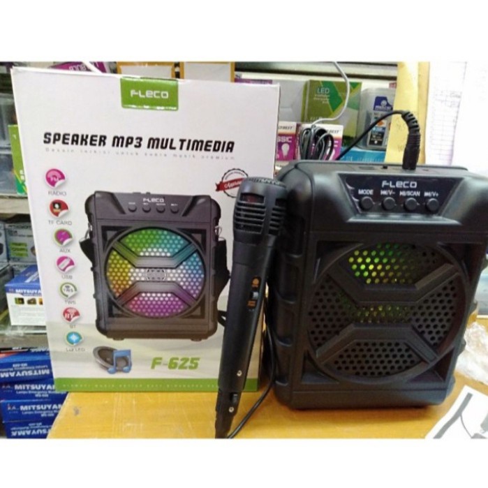 COD SPEAKER BLUETOOTH KARAOKE FLECO 6'5 INCH F-625 PLUS MIC KARAOKE X-BASS//SPEAKER SALON AKTIF X-BASS//SPEAKER KAEROKE//SPEAKER WIRELESS