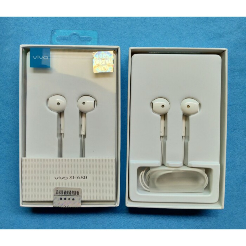 earphone Vivo Original V5 Plus V7 XE680 headset handsfree HIFI ORI 100%