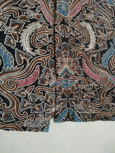 Kemeja Batik Lengan Panjang 021 Risna Batik Hrb0626 Hem Batik Murah Seno Sogan Bakung Padi Manggar