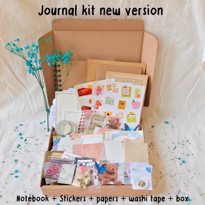 

[RESTOCK] journal kit/gift journal kit/bujo/bullet journal/dekorasi jurnal - paper + stiker