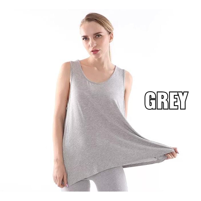 Singlet Wanita Jumbo LD 115cm Tanktop Jumbo XXL Teng top XXL Tentop  Tali Lebar Big Size-Abu