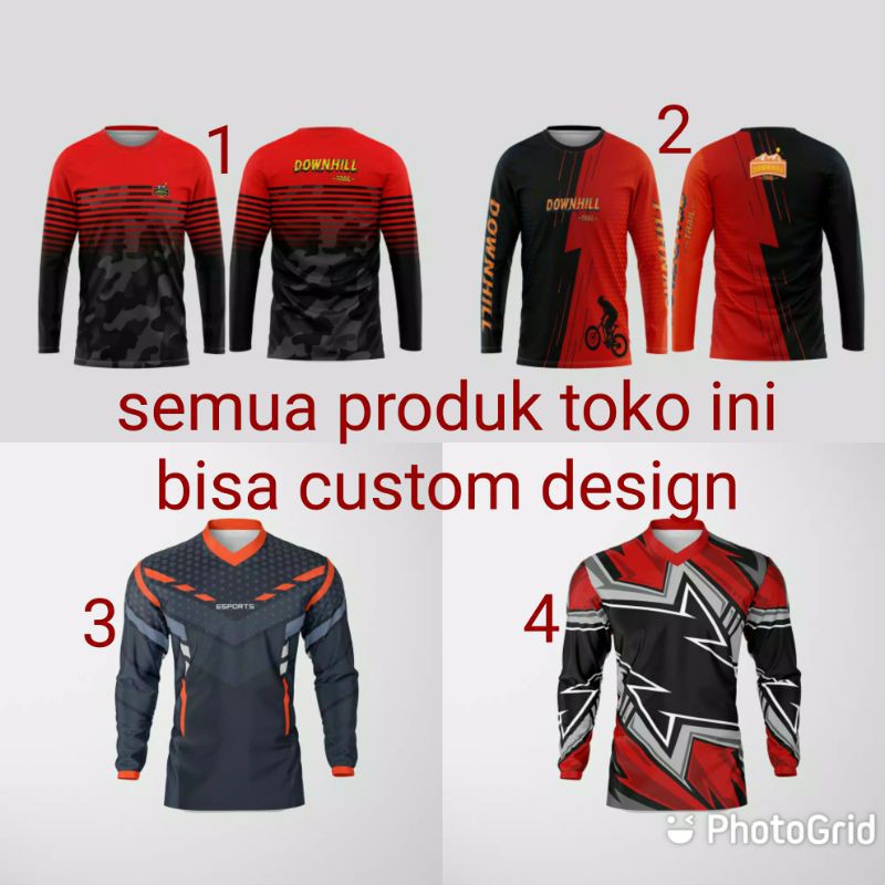 Baju Sepeda Kaos Jersey Sepeda Mountain Bike Road Bike MTB Full Print Pria Wanita