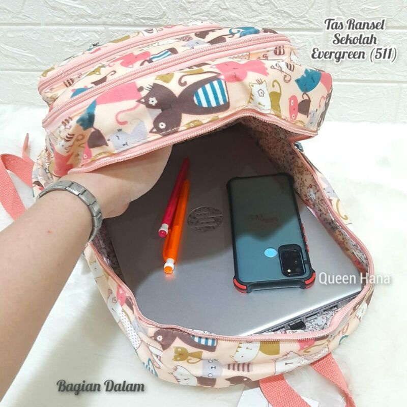 New Tas Ransel Sekolah Tas Ransel Anak Remaja Wanita Evergreen