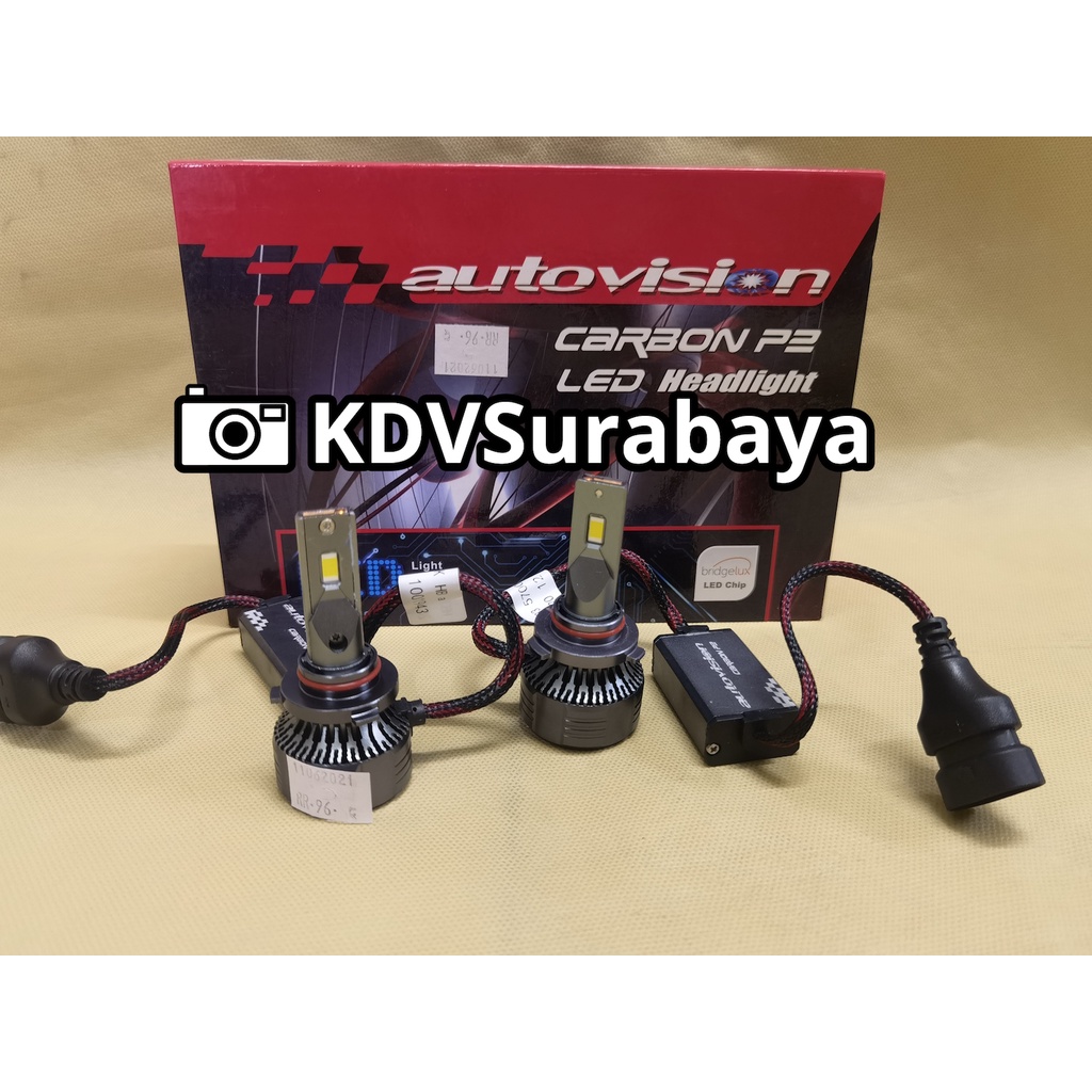 Garansi 2 Thn LED Autovision Carbon P2 HB3 9005 Premium Original Mobil