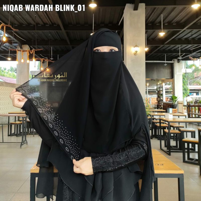 niqab wardah blink kode01 cadar yaman niqob murah nikop terbaru cadar cantik ori alnoor niqob