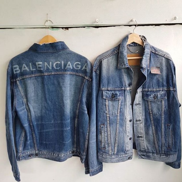 Balenciaga Denim Jacket Jaket Jeans Balenciaga Best Perfect Replica PROMO
