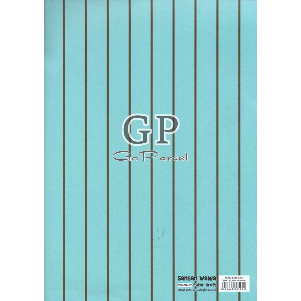 ( 5 Lembar ) SMALL LINE SANWA - KERTAS KADO STRIPES STRAIGHT - GIFT WRAPPING PAPER SANSAN WAWA