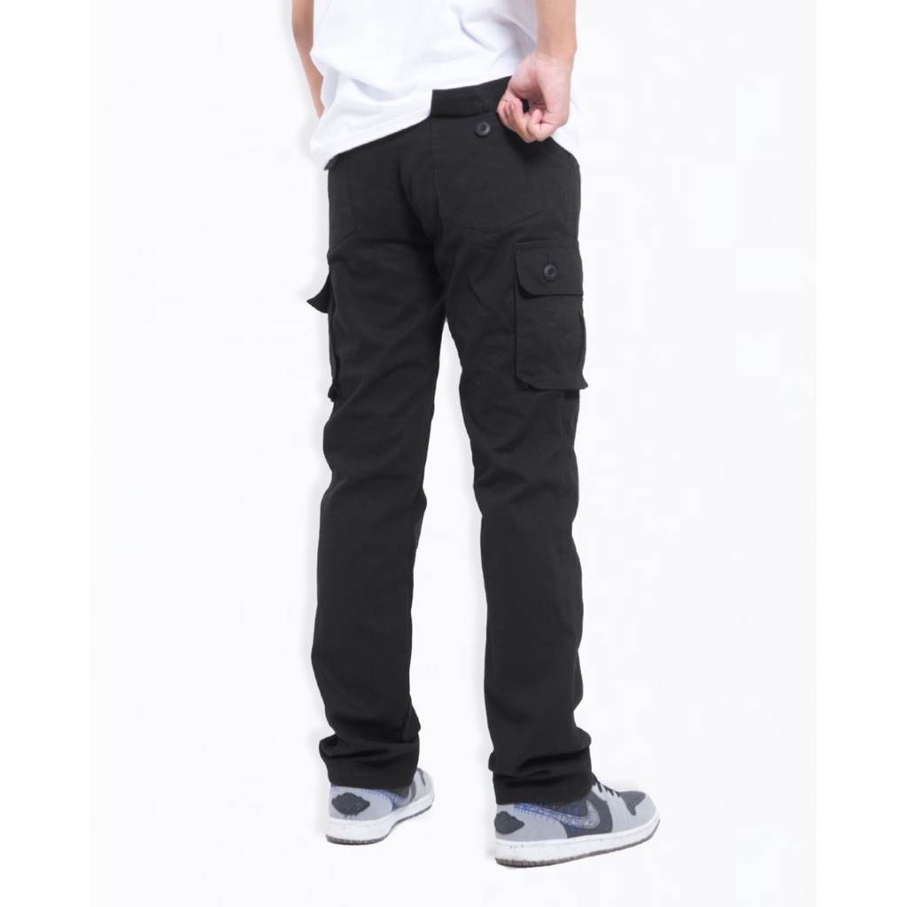 YORK LONG CARGO PANTS - BLACK