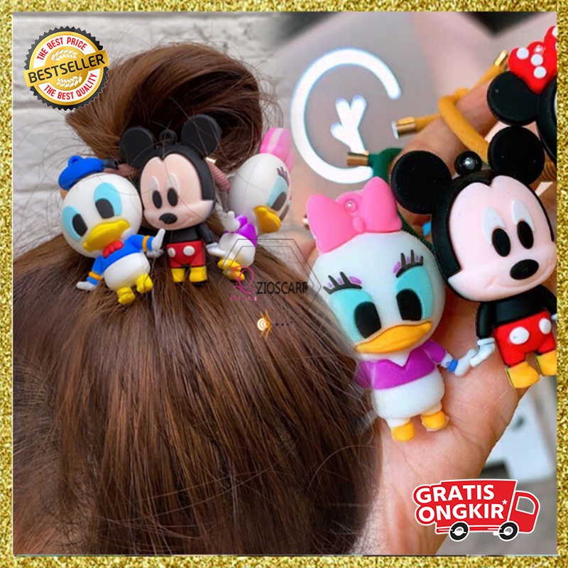 IKAT RAMBUT ANAK PEREMPUAN KARAKTER KARTUN MINI MOUSE LUCU SIMPLE AKSESORIS RAMBUT WANITA KOREA AK68