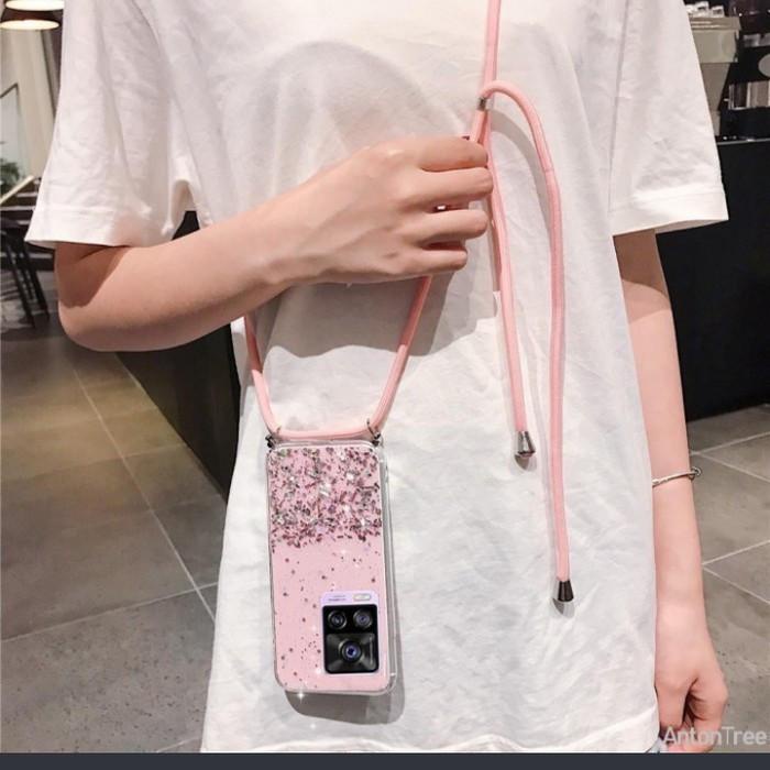 Case Tali Nagita Iphone X/Xr/Xs Max Lanyard Gliter Gantung